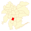 Map of the La Cisterna commune within سانتیاگو