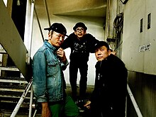 Japanese hip hop group Soul Scream, from left to right; HAB I SCREAM, DJ CELORY and E.G.G.MAN