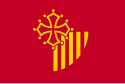 Fahne vo dr Region Region Okzitanien