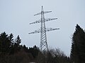 Alter Mast ohne Leiterseile, vor der Demontage