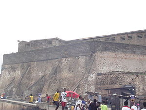 The almost 400 years old James Fort Prison in Accra was in use as a prison until 2008. It was originally built for 200 slaves, but housed over 740 male and female prisoners. GH057.JPG