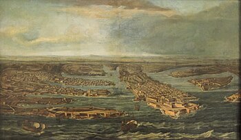 View of the Grand Harbour in the 18th century Giuseppe Caloriti - View of Valletta and the Three Cities.jpg