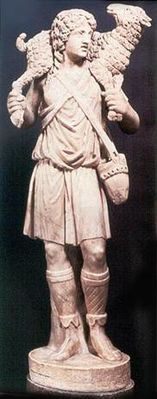 Добрый Пастырь (скульптура IV в., реставрация)