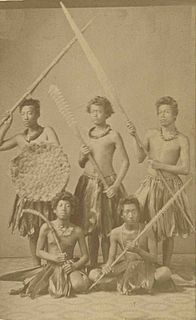 武器を持つハワイ人