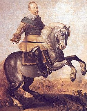 Gustavus Adolphus at the Battle of Breitenfiel...