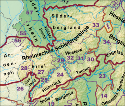 Liste von Bergen des Rheinischen Schiefergebirges (Deutschland)