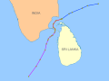 Miniatura para Frontera entre India y Sri Lanka