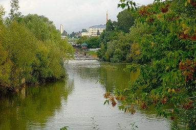 Русло Ижа ниже плотины