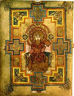 A portrait from the Book of Kells, c. 800