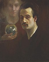 Khalil Gibran was a writer, poet and visual artist; he is best known as the author of The Prophet, has since become one of the best-selling books of all time, having been translated into more than 100 languages Khalil Gibran - Autorretrato con musa, c. 1911.jpg