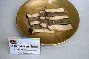 Songi-sanjeok (pine mushroom skewers)