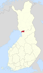 Location of Kuivaniemi in Finland