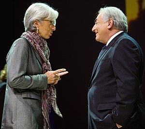 French Finance Minister Christine Lagarde (L) ...