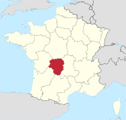 Разположение на Лимузен във Франция