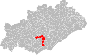 Lage der CC du Pays de Thongue im Département Hérault