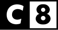 Huidig logo van C8 sinds 5 september 2016.
