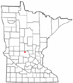 Location of the city of St. Anthony within Stearns County, Minnesota