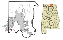 Location in Quận Madison, Alabama