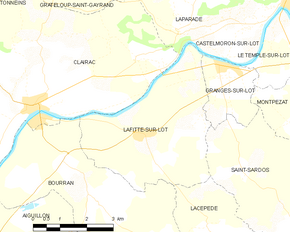 Poziția localității Lafitte-sur-Lot