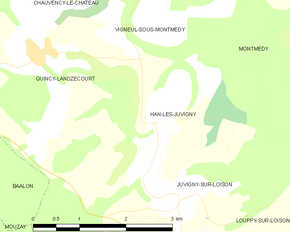 Poziția localității Han-lès-Juvigny