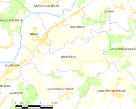 Mapa obce Ménetreuil