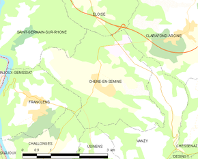 Poziția localității Chêne-en-Semine