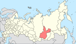 Irkutsk oblasts placering i Rusland