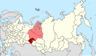 Тюменская область на карте России