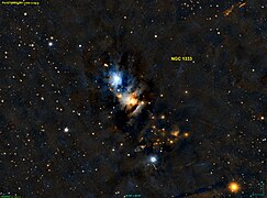 La nébuleuse en lumière visible par le relevéPan-STARRS.