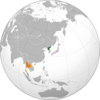 Location map for North Korea and Thailand.