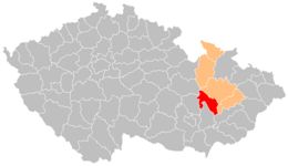 Distret de Prostějov - Localizazion