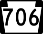 Pennsylvania Route 706 marker