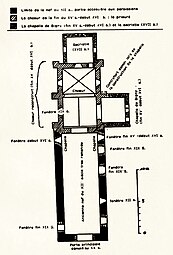 Plan de l'église Saint-Martin de Vallenay.