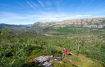 Leden mellan Storskogvatnet och Ragohytta.