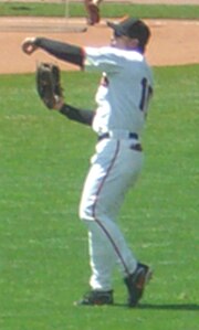 Roberts playing for the San Francisco Giants