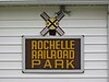 Rochelle Railroad Park sign