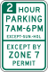 Parking with time and permit restrictions, Seattle