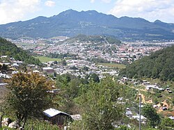 View of the city from the surrounding hillsides.