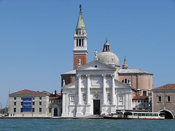 La basilique San Giorgio Maggiore de Palladio, commencée en 1566.