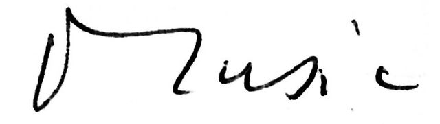 signature de Zoran Mušič