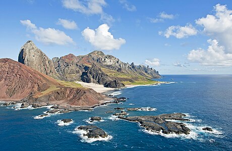 Trindade is a volcanic island over 1000km off the coast of the Brazilian state of Espirito Santo. It constitutes an archipelago with Martim Vaz and is part of the municipality of Vitória.