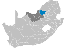 Municipalità distrettuale di Bojanala Platinum – Localizzazione