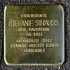 Stolperstein auf der Körnerwiese 15 Strauss Stefanie