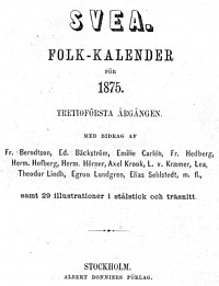 SVEA. Folk-Kalender 1875