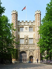 The University of Cambridge (founded in 1209) and many other universities were founded during the Middle Ages. TrinityCollegeCamGreatGate.jpg