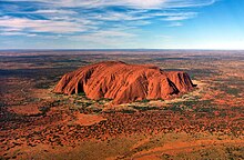 Uluru in the semi-arid region of Central Australia Uluru, helicopter view, cropped.jpg