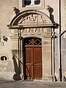 Porte de l'abbatiale Notre-Dame de Bonfays.