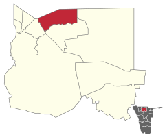 Karte Okankolo (Wahlkreis) in Namibia