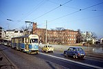 Enkelgelede Konstal 102Na tram waarvan er ook honderden in Polen zijn gebouwd. 1989.