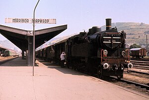 Yugoslav Railways at Maribor station in 1971